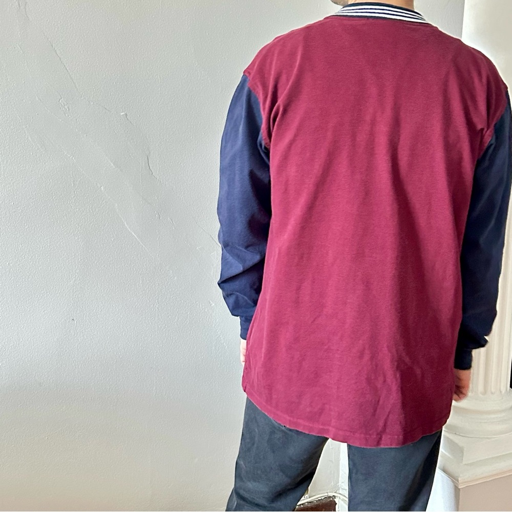 Vintage 90s adidas Made in Canada Long Sleeve Shirt 100% Cotton Men’s M - Picture 7 of 11